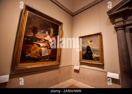 Sala del Metropolitan Museum of Art di New York City - 'The Met', il più grande museo d'arte degli Stati Uniti, a 1000 Fifth Avenue, Manhattan. Foto Stock