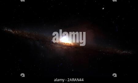 Spiral Galaxy in Space Stars Floating in Space background alcuni elementi forniti dalle immagini della NASA. Foto Stock