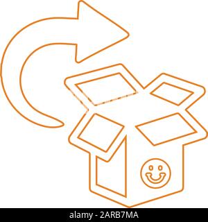 Ben organizzato e completamente modificabile Delivery Return Icon, Parcel Back, Service Send Back per qualsiasi uso come stampa, web, stock images, uso commerciale Illustrazione Vettoriale