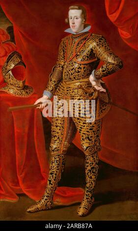 Gaspar de Crayer (1584–1669) , Ritratto del re Filippo IV (1605–1665) nella Parade Armor , 1628 ( olio su tela 1,82 x 1,18) Foto Stock