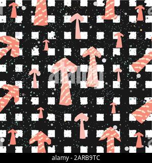 Infantile Texture senza soluzione di continuità con le frecce. Disegnata a mano con design spazzola. Illustrazione Vettoriale. Illustrazione Vettoriale