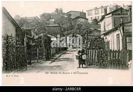 Ingresso al Maquis, Montmartre, Parigi, Francia Foto Stock