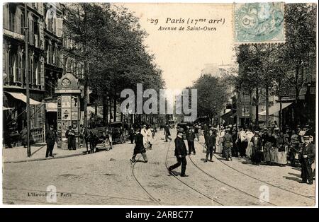 Avenue de St Ouen, Parigi, Francia Foto Stock