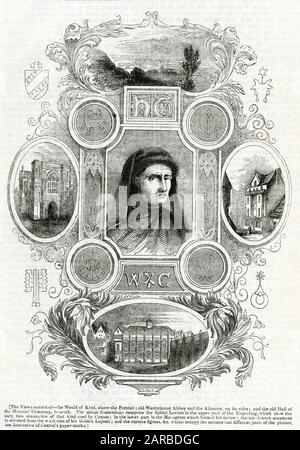 William Caxton, mercante, diplomatico e scrittore inglese Foto Stock