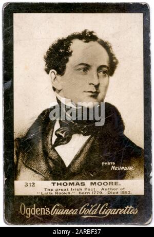 Thomas Moore (1779-1852), poeta, cantante, cantautore e intrattenitore irlandese. Foto Stock