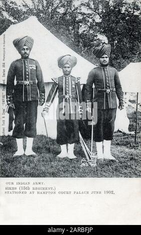 Soldati Sikh - 15th reggimento - all'Hampton Court Palace Foto Stock