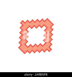 vettore del logo di disegno a pixel quadrati Illustrazione Vettoriale