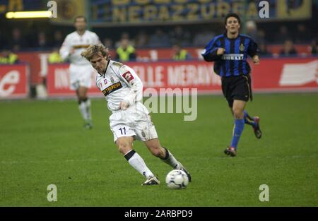 Milano Italia, 19 ottobre 2002, Stadio 'G.MEAZZA SAN SIRO', Campionato di Calcio Seria A 2002/2003, FC Inter - FC Juventus: Pavel Nedved in azione durante la partita Foto Stock