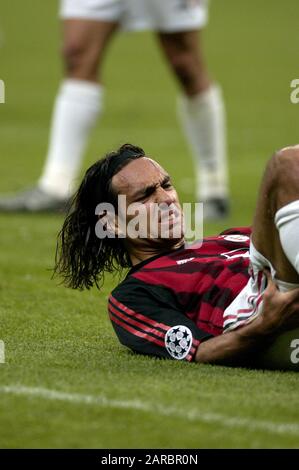 Milano Italia 13 Maggio 2003, Stadio 'G.MEAZZA SAN SIRO', UEFA Champions League 2002/2003, FC Inter - AC Milan : Alessandro Nesta durante la partita Foto Stock