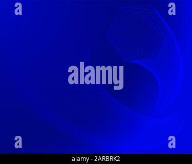 Esagoni geometrici sfondo colorato e moderno in colori blu scuro. Transizione gradiente elegante sfondo vettoriale scuro Illustrazione Vettoriale