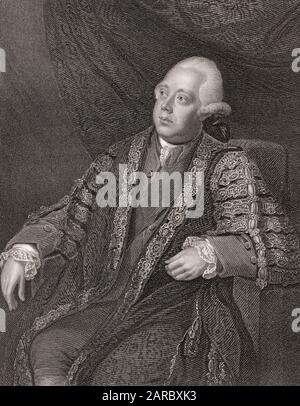 Frederick nord, 2° Conte di Guilford, Signore Nord, 1732-1792, Primo ministro della Gran Bretagna dal 1770 al 1782 Foto Stock