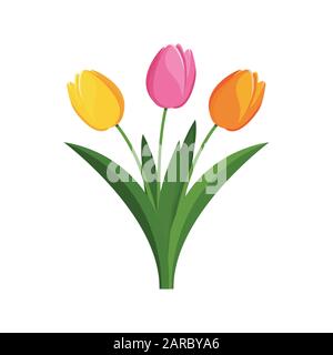 Bouquet di tulipani. Illustrazione vettoriale Illustrazione Vettoriale