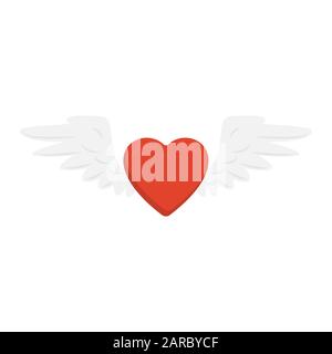 Carino cartone animato Cupido cuore. Illustrazione vettoriale per San Valentino. Illustrazione Vettoriale