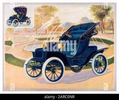 Presto, Auto Elettrica, Auto D'Epoca, Model 6 Victoria Phaeton, Prezzo 1800 Dollari, Di Babcock Electrics, Illustrazione 1909 Foto Stock