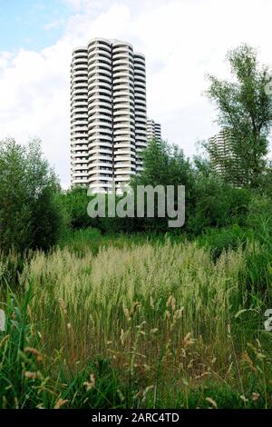 Katowice, slaskie, polska, architettura astratta Foto Stock