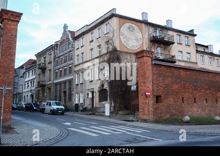 Viale Philadelphia sul fiume Vistola, Torun, Polonia Foto Stock