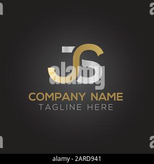 Modello vettore di disegno con logo Letter JS. Illustrazione Vettoriale Iniziale Di Letter Design Js Collegata Illustrazione Vettoriale