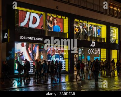 Jd Sports Store Oxford Street Central London. Jd Sports Shop Londra Foto Stock