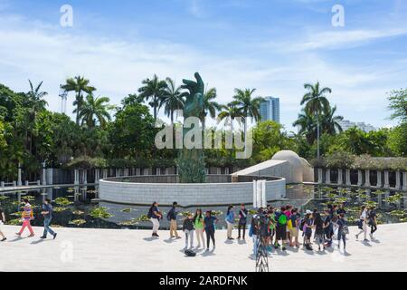 Vista del Museo dell'Olocausto e dei Giardini Botanici, South Beach, Miami, Florida, Stati Uniti d'America, Nord America Foto Stock