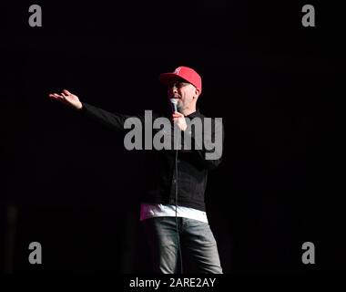 24 gennaio 2020, Norfolk, Virginia, USA: Jo KOY porta le risate alla Chartway Arena della Old Dominion University, Norfolk, Virginia il 24 gennaio 2020. Foto Â© Jeff Moore (Credit Image: © Jeff Moore/ZUMA Wire) Foto Stock