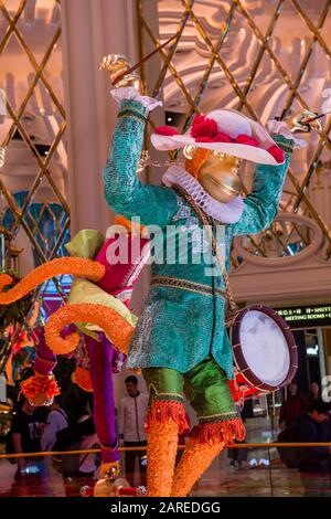 Le creazioni floreali all'hotel Wynn Palace a Macau Foto Stock