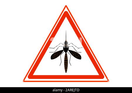 Concetto di prevenzione dei virus epidemici. Controllo degli insetti, per il simbolo informativo e istituzionale del vettore igienico-sanitario. EPS10 Illustrazione Vettoriale