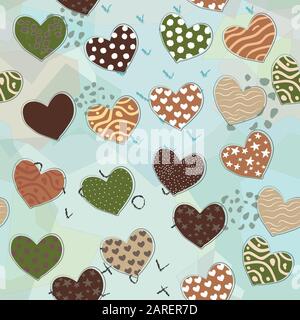 Cuore del Vettore Collezione. Set di icone di cuore in rosa e nero. Illustrazione Vettoriale Illustrazione Vettoriale
