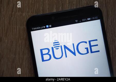 Logo Bunge visualizzato su uno smartphone moderno Foto Stock