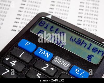 Online Banking chip TAN Generator in tedesco Foto Stock