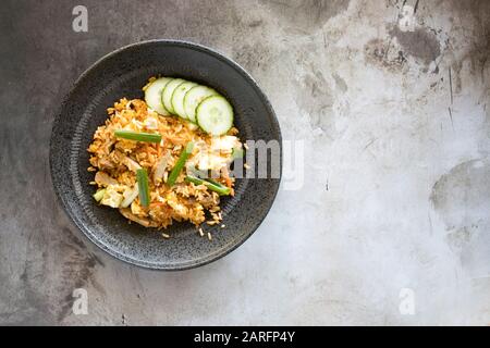 Kimchi Di Maiale Riso Fritto Con Verdure Sottaceto Foto Stock