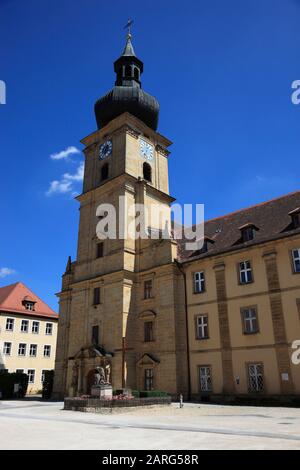 Kloster Ensdorf, Ehemaliges Benediktinerkloster A Ensdorf, Landkreis Amberg-Sulzbach, Oberpfalz, Bayern, Deutschland / Monastero Di Ensdorf, Ex Be Foto Stock