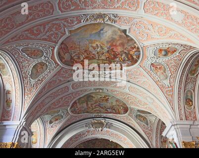 Kloster Ensdorf, Ehemaliges Benediktinerkloster A Ensdorf, Landkreis Amberg-Sulzbach, Oberpfalz, Bayern, Deutschland / Monastero Di Ensdorf, Ex Be Foto Stock