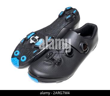 Scarpe da ciclismo professionali con scarpe da ginnastica Foto Stock