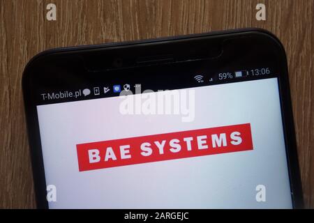Logo BAE Systems visualizzato su uno smartphone moderno Foto Stock