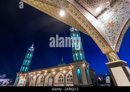 Grande Moschea Azno Mina Di Notte, Kandahar, Afghanistan, Asia Foto Stock