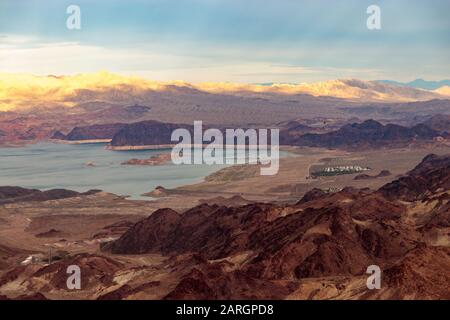 Vista aerea del Lago Mead Foto Stock