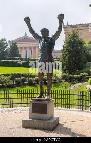 Philadelphia, Stati Uniti. 14th maggio 2018. Philadelphia, Usa Maggio 2018: Impressioni Philadelphia - Maggio 2018 Statua Di Philadelphia Rocky | Utilizzo Credito Mondiale: Dpa/Alamy Live News Foto Stock