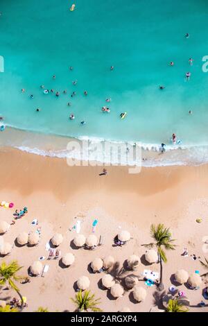 Hawaii Waikiki spiaggia aerea Foto Stock