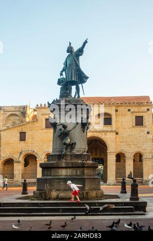Statua di Cristoforo Colombo a Santo Domingo Repubblica Dominicana Foto Stock