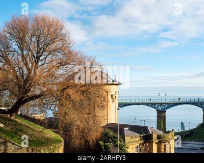 Il Rotunda Museum And Spa Bridge A Scarborough, North Yorkshire, Inghilterra Foto Stock