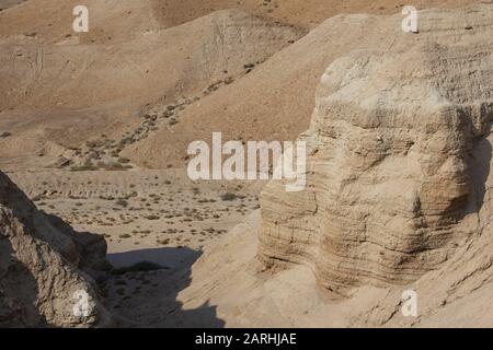 Grotte di Qumran Foto Stock