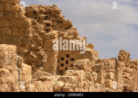 Le antiche rovine di Masada Foto Stock