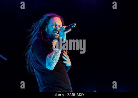 Bristow, Virginia, Stati Uniti. 3rd agosto 2014. Korn si esibisce a Jiffy Lube Live a Bristow, VA il 3 agosto Foto Stock