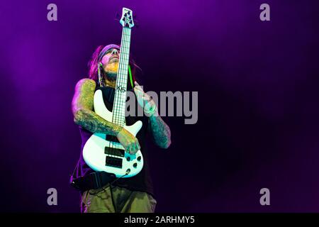 Bristow, Virginia, Stati Uniti. 3rd agosto 2014. Korn si esibisce a Jiffy Lube Live a Bristow, VA il 3 agosto Foto Stock