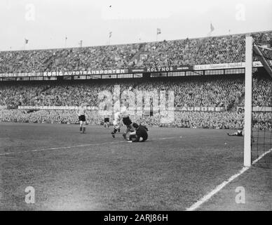 Calcio. Paesi Bassi Contro Danimarca Rotterdam. Data del momento del gioco: 7 marzo 1953 Località: Rotterdam, Zuid-Holland Parole Chiave: Sport, calcio Foto Stock