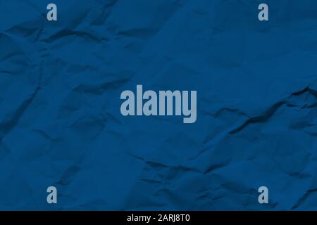Colore dell'anno 2020 Classic Blue Wide carta grumata sfondo texture Foto Stock