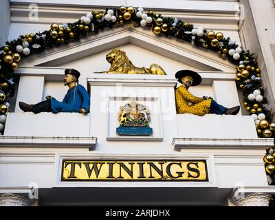 Twining's Original Shop on The Strand, Londra, Inghilterra, Regno Unito, GB. Foto Stock