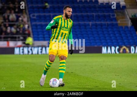 Cardiff, Regno Unito. 28th Gen 2020. Matt Phillips di West Bromwich Albion in azione contro Cardiff City. EFL Skybet Championship match, Cardiff City / West Bromwich Albion al Cardiff City Stadium martedì 28th gennaio 2020. Questa immagine può essere utilizzata solo per scopi editoriali. Solo uso editoriale, licenza richiesta per uso commerciale. Nessun utilizzo nelle scommesse, nei giochi o nelle singole pubblicazioni club/campionato/giocatore. PIC by Lewis Mitchell/Andrew Orchard sports photography/Alamy Live News Credit: Andrew Orchard sports photography/Alamy Live News Foto Stock