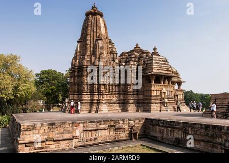 Tempio Devi Jagadambi, Khajuraho Gruppo Di Monumenti, Madhya Pradesh, India, Asia Meridionale, Asia Foto Stock