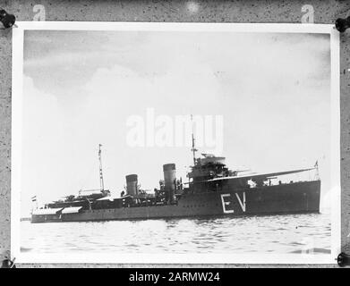 Navy [Navy] Anefo serie London Destroyer Hr. Sig.Ra Dan. Evertsen Data: 1940-1945 Parole Chiave: Navy, navi da guerra, seconda guerra mondiale Foto Stock